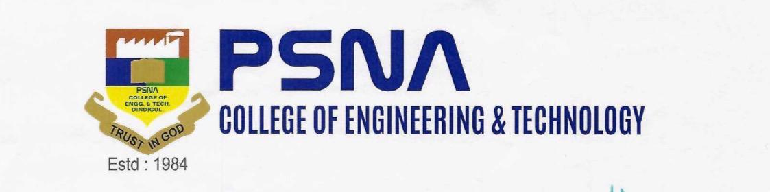 PSNA College of Engineering & Technology, Dindigul